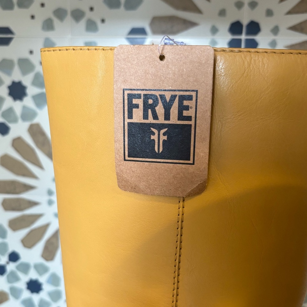 Frye Yellow boots, brand new with tags, women’s size 8. Accepting offers! - Picture 4 of 7